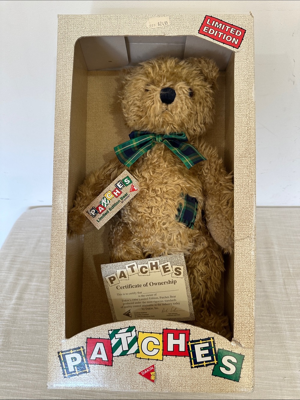 🥕 Dakin Patches Limited Edition Bear